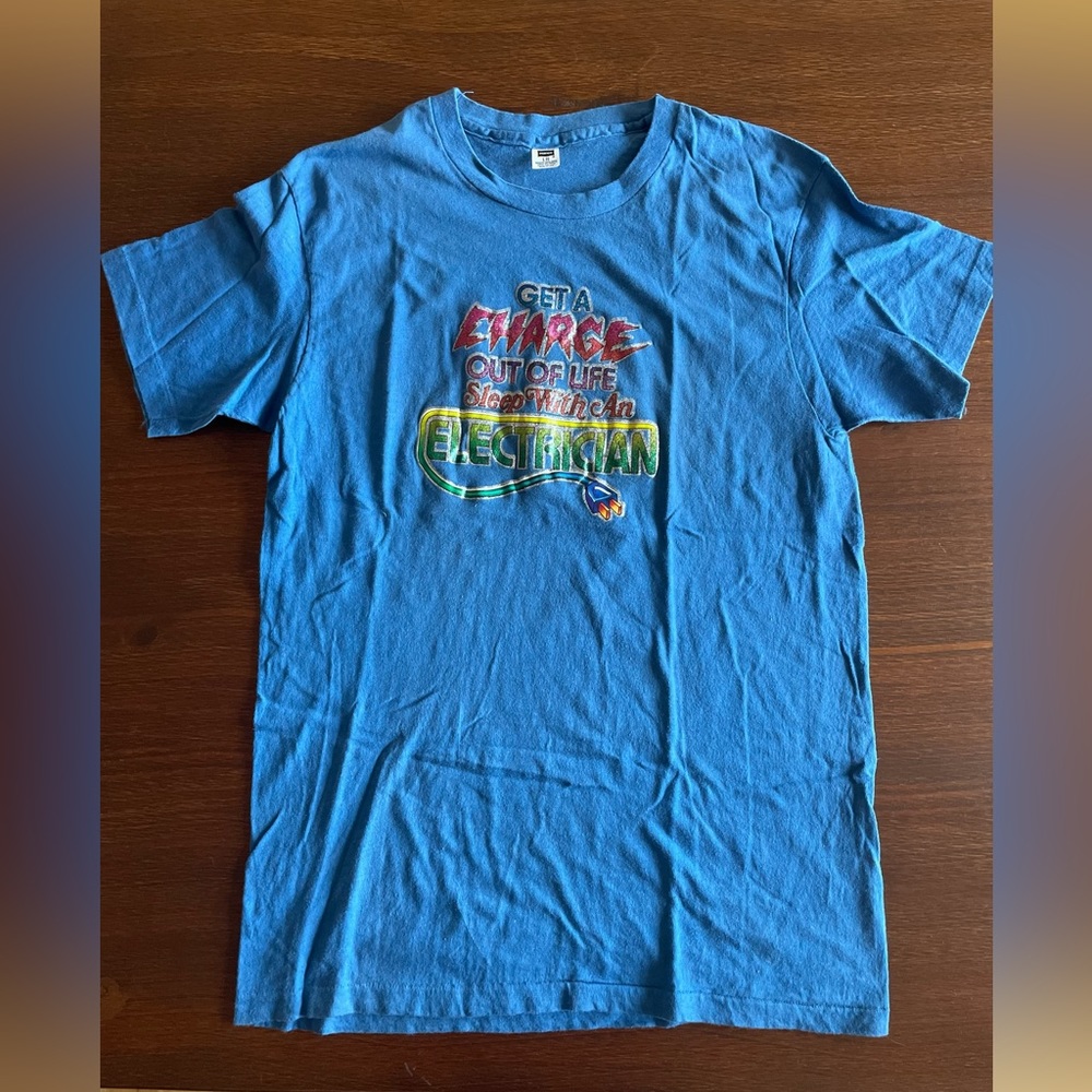 Rare vintage electrician sparkle tee